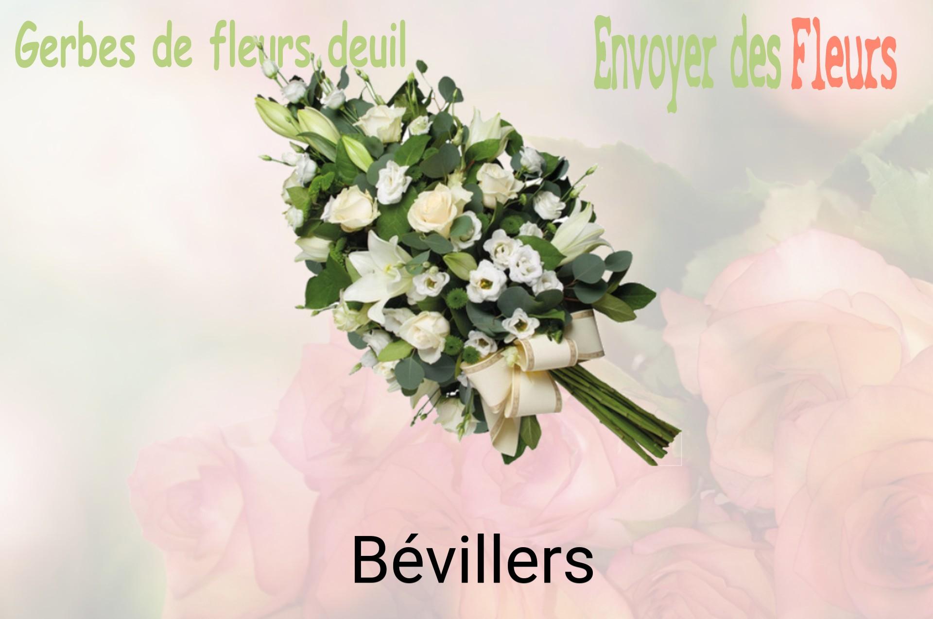 Gerbe de fleurs de deuil livrée à Bévillers